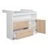ROBA Bijela/u prirodnoj boji niska dječja komoda u dekoru hrasta s promjenjivim stolom 117x98 cm Gabriella 