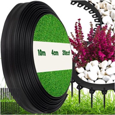 MG Garden Border vrtni rubnik, 10 m / 4 cm, crn
