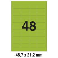ZWECKFORM Etikete ILK, 45,7 x 21,2 mm, 20 listova, zelene