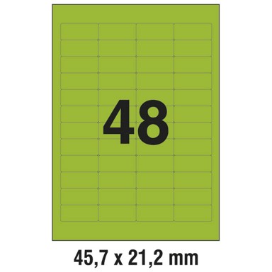 ZWECKFORM Etikete ILK, 45,7 x 21,2 mm, 20 listova, zelene