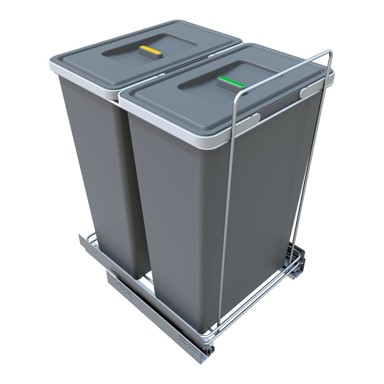 ELLETIPI Plastična kanta za razvrstani otpad/ugradbena 35 + 35 l Ecofil 