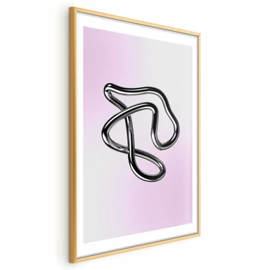 Plakat Srebrne zamršenosti, 60x90 cm, zlatni okvir s margom