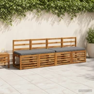Jastučić za klupu Vught 120 x 50 cm melange, sivi