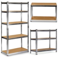 HUMBERG Metalna polica za odlaganje HR-853, 183 x 90 x 40 cm, srebrna