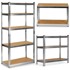 HUMBERG Metalna polica za odlaganje HR-853, 183 x 90 x 40 cm, srebrna