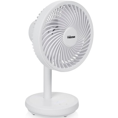 TRISTAR Punjivi stolni ventilator, bijeli