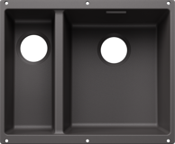 BLANCO Sudoper Subline 340/160-U, Silgranit, glavni bazen desno, kameno siva