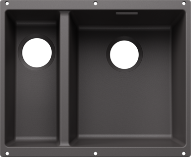 BLANCO Sudoper Subline 340/160-U, Silgranit, glavni bazen desno, kameno siva