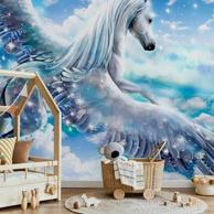 Tapeta Pegasus, plava, 245x175 cm, samoljepljiva