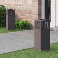Solarna LED svjetiljka za stazu, 2 kom, hladno valjani čelik, crna