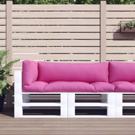 Jastuci za palete, 3 kom, tkanina Oxford, ružičasti