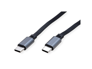 ROLINE USB kabel USB-C na USB-C, USB 2.0, 60 W, izvlačivi, 1,2 m, crni