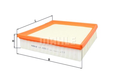 MAHLE Filter zraka Land Rover LX 4335/1, Velar 3.0 D300 SDV6 4X4 17-
