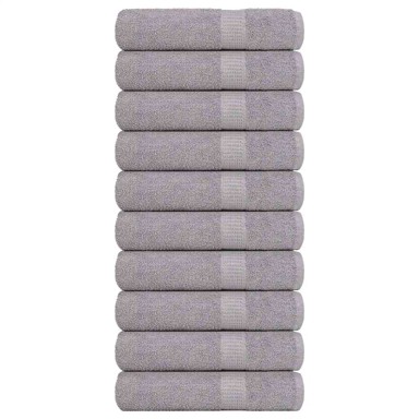 Ručnici za ruke 10 kom sivi 50x100 cm 360 gsm 100 % pamuk