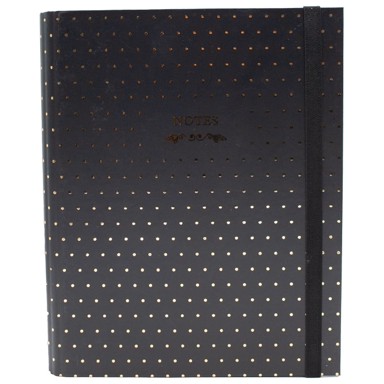 MARKER Organizer Dots 1, 18x23 cm, 108 listova, spiralni, s gumicom, crni