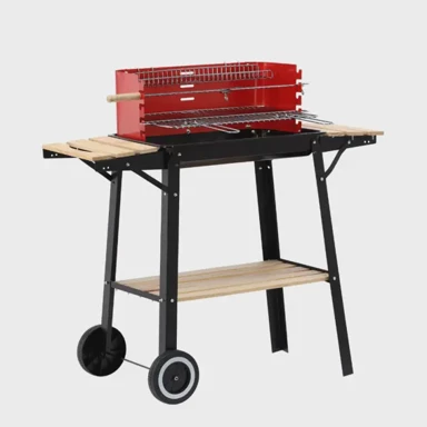 WINNINGSTAR Vrtni roštilj DA01149, s kotačima, površina za pečenje 93 x 42 cm