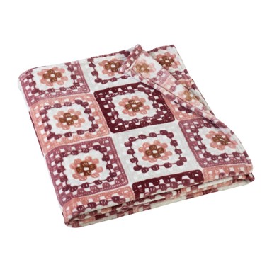 CATHERINE LANSFIELD Ružičasta deka od mikropliša, 130x170 cm, Crochet Print