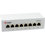 EQUIP Patch panel 8x RJ45 Cat6A FTP 1U Keystone, sivi