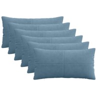 ALMELO Presvlake za jastuke 6 kom. 40 x 80 cm, plavi kord