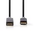 NEDIS DisplayPort kabel DisplayPort muški - HDMI 4K 30 Hz, pozlaćeni, 1 m, antracit