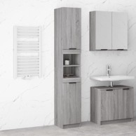 Kupaonski ormarić sivi hrast 32x34x188,5 cm konstruirano drvo