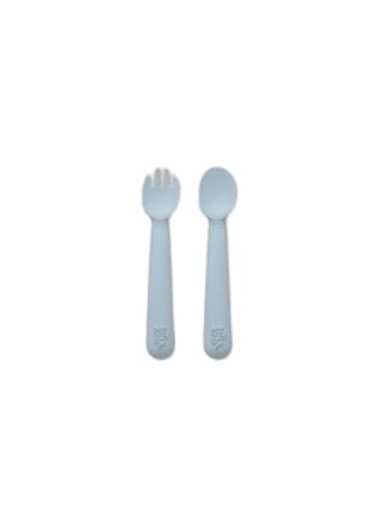 INTERBABY Silikonski set pribora za jelo, petrol siva