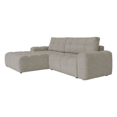 MIUFORM Svjetlo smeđa sklopiva/s prostorom za odlaganje kutna garnitura (s lijevim kutom) Lulu, 268x184x94 cm