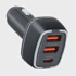 PAVAREAL Auto punjač PA-CC65, crni, Type C + 2x USB, PD 20W, 4.8A