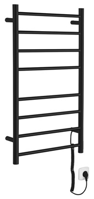 SAPHO Električni sušač ručnika REDONDO, 500 x 900 mm, 75 W, crni mat