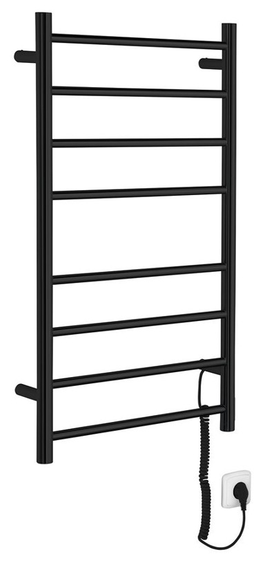 SAPHO Električni sušač ručnika REDONDO, 500 x 900 mm, 75 W, crni mat