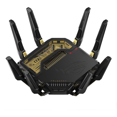 ASUS Wi‑Fi 7 Ruter ROG Rapture GT-BE98, Quad-Band, 10 Gigabit Ethernet, crni