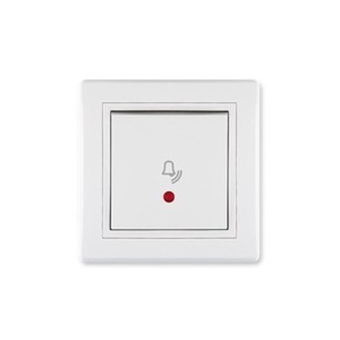 ALING CONEL tipkalo za zvono s kontrolnom lampicom 10A 250V~, bijelo