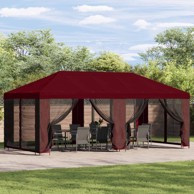 Pokrov za gazebo s bočnim zidovima, tamno crvena