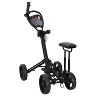 Golf trolej sa sjedištem, aluminij, crna