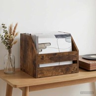 Kutija za vinilne albume, 38x30x29 cm, dimljeni hrast