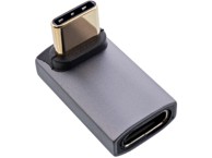 INLINE Adapter, USB-C steker/bušna, gornji/donji kut, aluminij, sivi, model 35900I