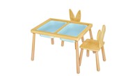 WOODY FASHION Dječji stol set Table and 2 Chairs, plavi