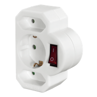 HAMA Adapter utikača 00108846, Tip F na univerzalnu utičnicu, bijeli