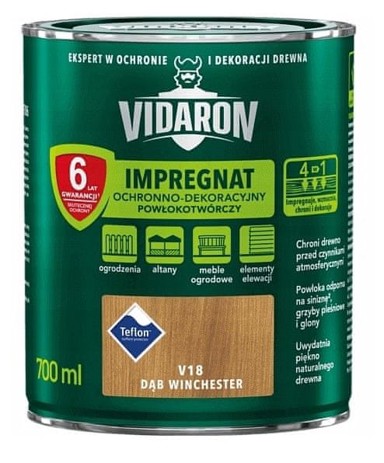 VIDARON Zaštitni i dekorativni impregnacijski premaz V18 0,7 L, hrast Winchester