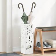 Stalak za kišobrane, bijeli, metal, standard, uzorak