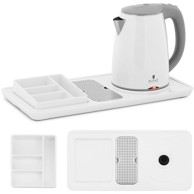 ROYAL CATERING Hotelski set dobrodošlice s električnim kuhalom 1,2 L 1800 W, bijeli