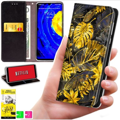 BLUEMOON Futrola tipa novčanik za Samsung Galaxy A36 / A56 - maskica s otiskom + 9H staklo