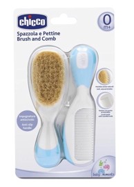 CHICCO Set češalj i četka, plavi