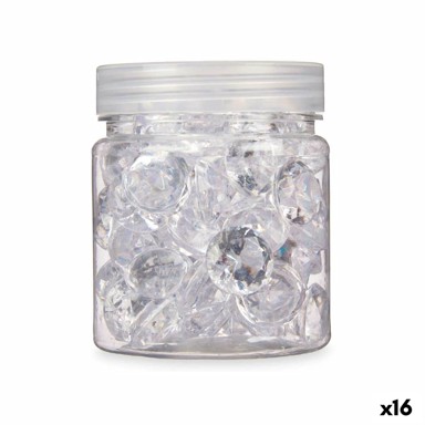 GIFT DECOR Ukrasno kamenje Dijamant, 150 g, 16 kom, prozirno