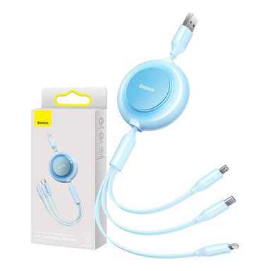 BASEUS Kabel Bright Mirror 2, 3u1, micro USB / USB-C / Lightning, 3.5 A, 1.1m