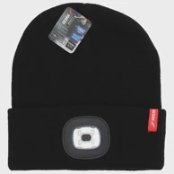 DEDRA Zimska kapa sa svjetiljkom, crna