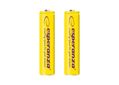 SLOMART Punjive baterije Esperanza AAA Ni-MH 1000 mAh, 2 kom, žute