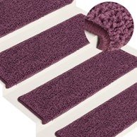 Tepisi za stepenice 15 kom 65x21x4 cm tamnoljubičasti