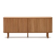 KAVE HOME Komoda u dekoru jasena s kliznim vratima u prirodnoj boji, 180x75,5x40 cm Mailen