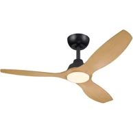 PHILIPS Stropni ventilator s prigušivom svjetiljkom, crna / drvo